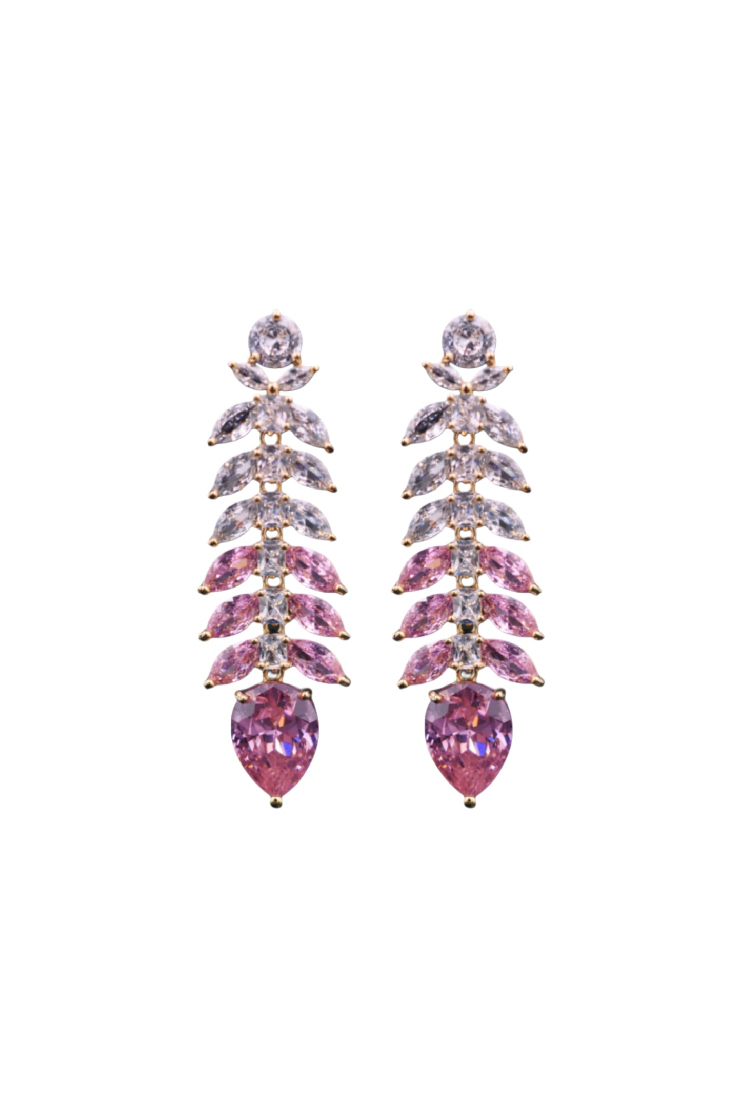 Rosé Cascade Drop Earrings
