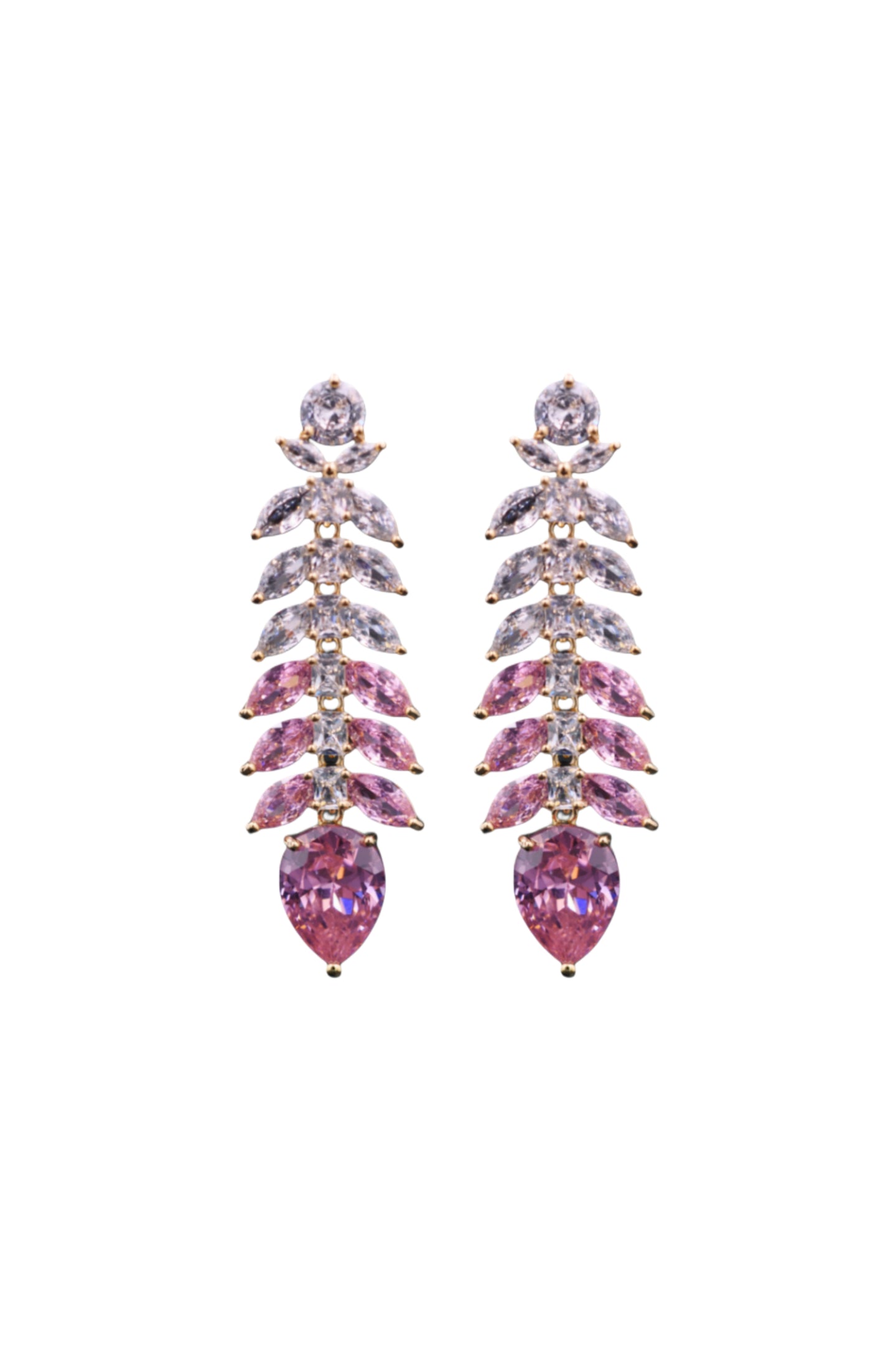 Rosé Cascade Drop Earrings
