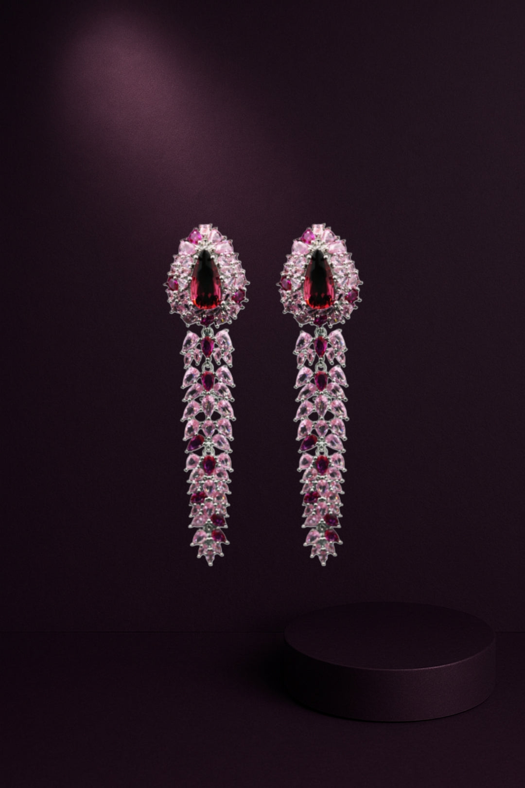 Pink Aura Statement Danglers