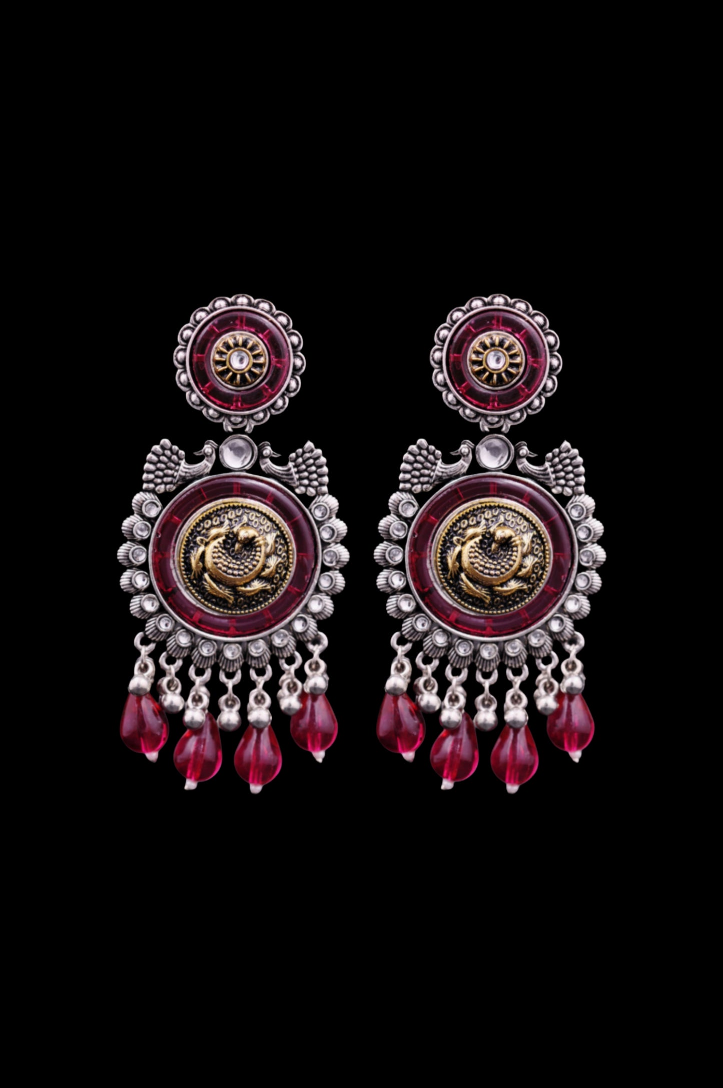 Rudra Rooh Oxidized Chandbali