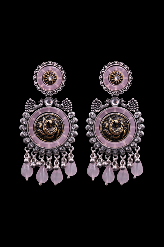 Rose Mist Peacock Chandbalis