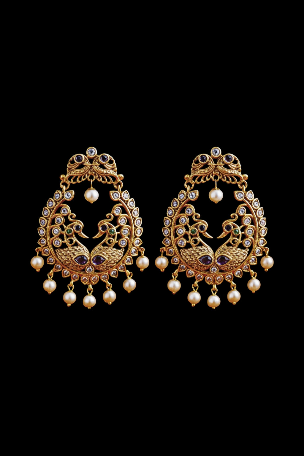 Rajasi Mayura Jhumkas