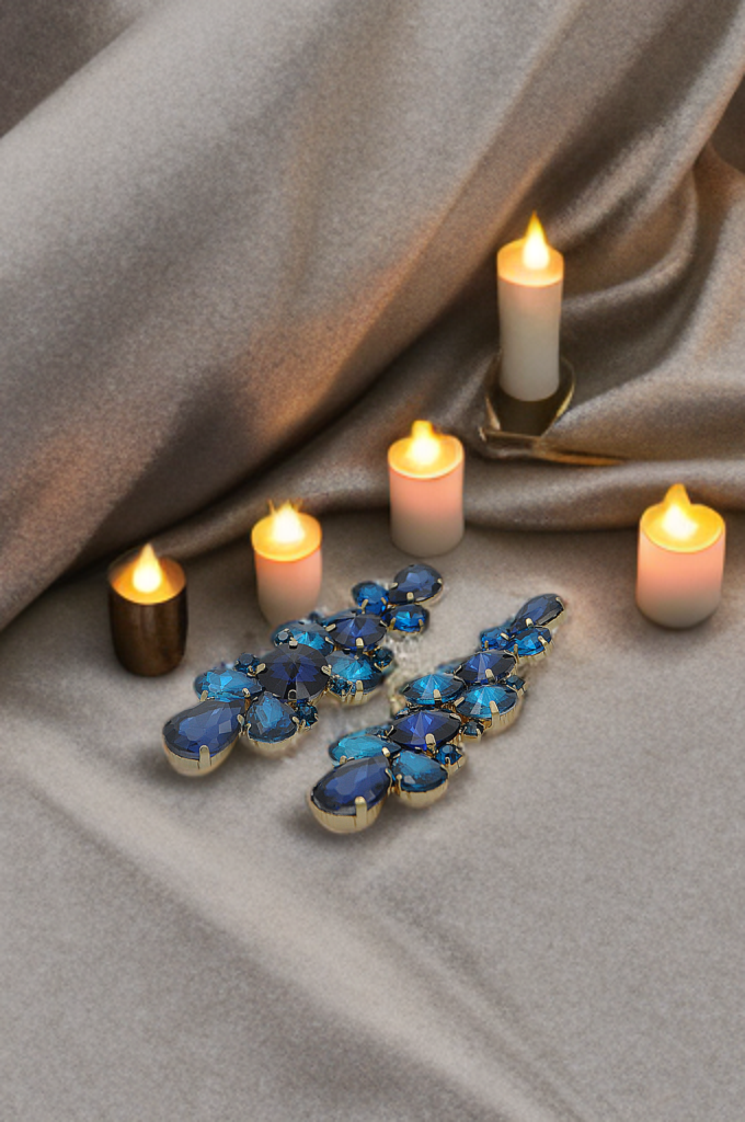 Royal Blue Cascade Earrings