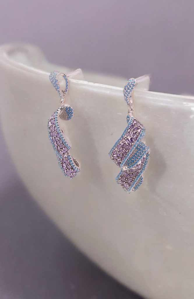Twilight Swirl Pavé Earrings