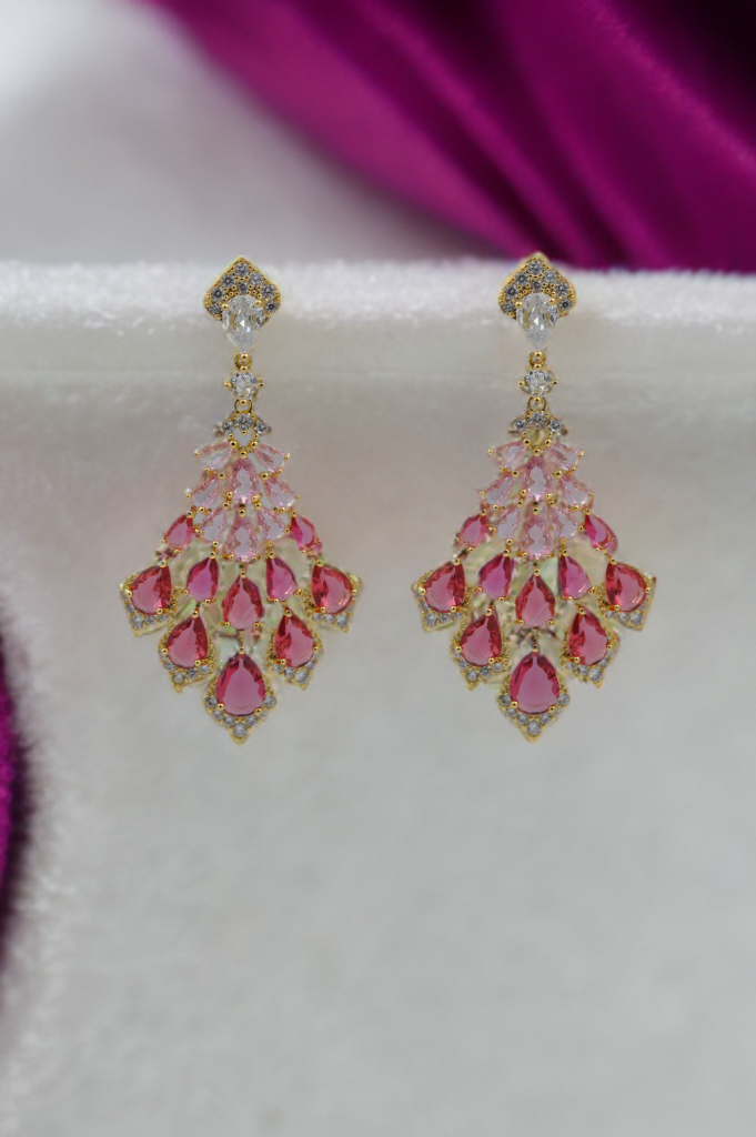Rosé Cascade Earrings