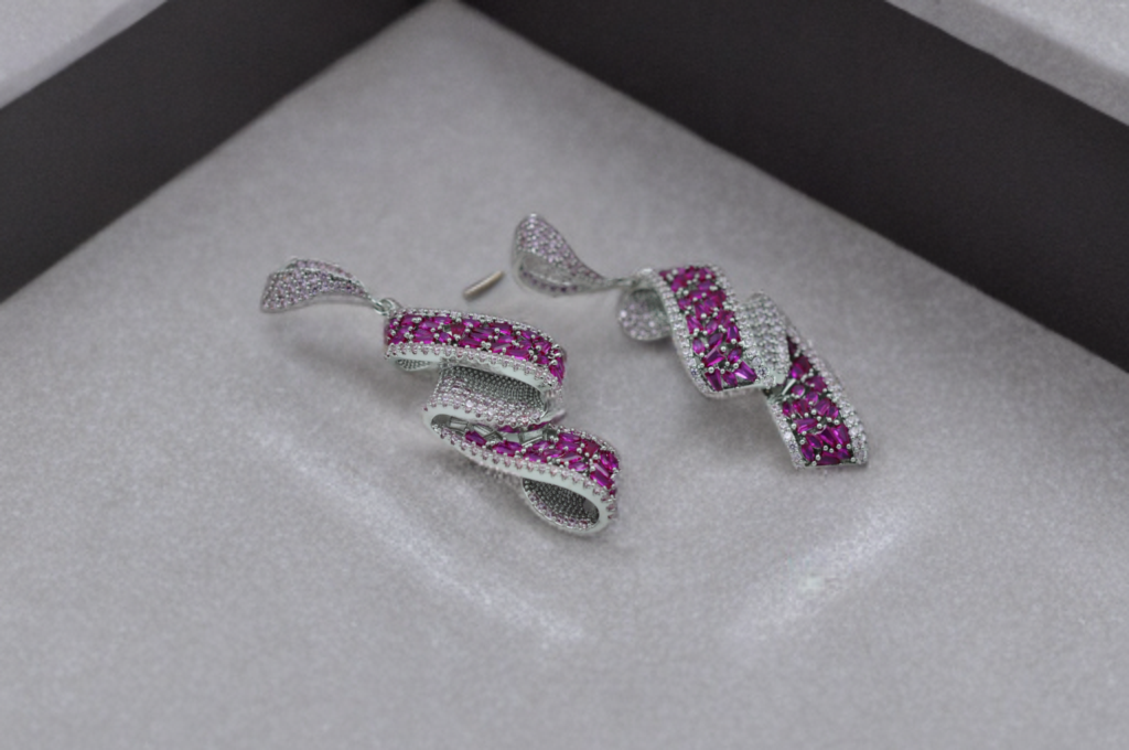 Twilight Swirl Pavé Earrings