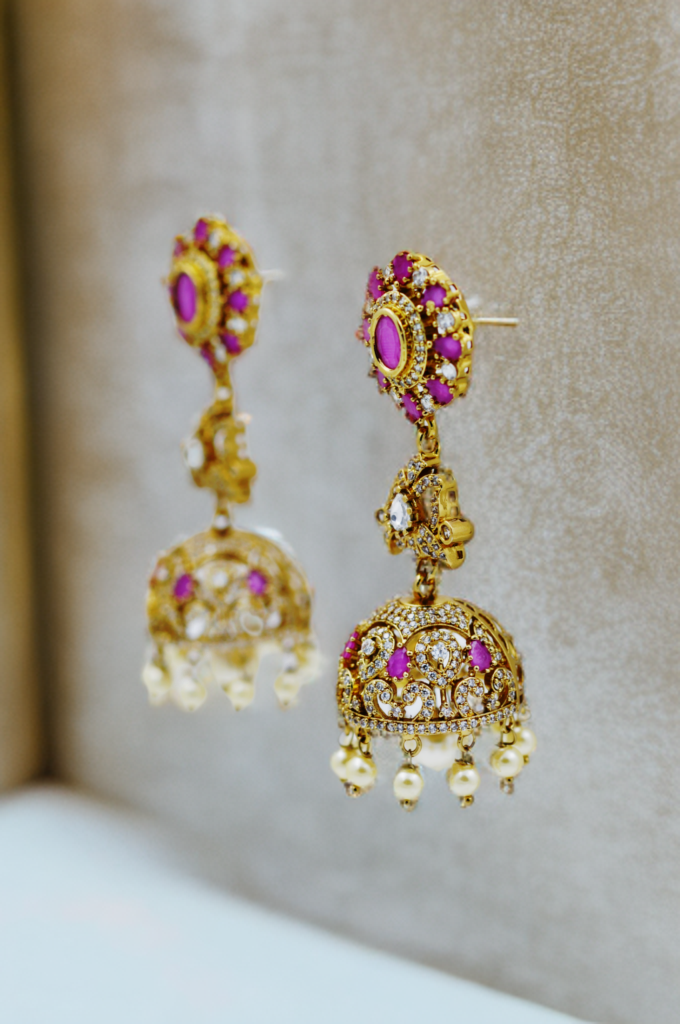 Deep Pink Timeless Heritage Pearl Jhumkas