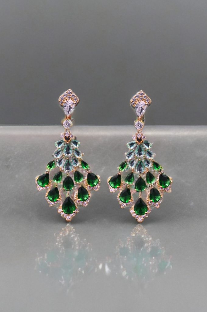 Emerald Cascade Earrings