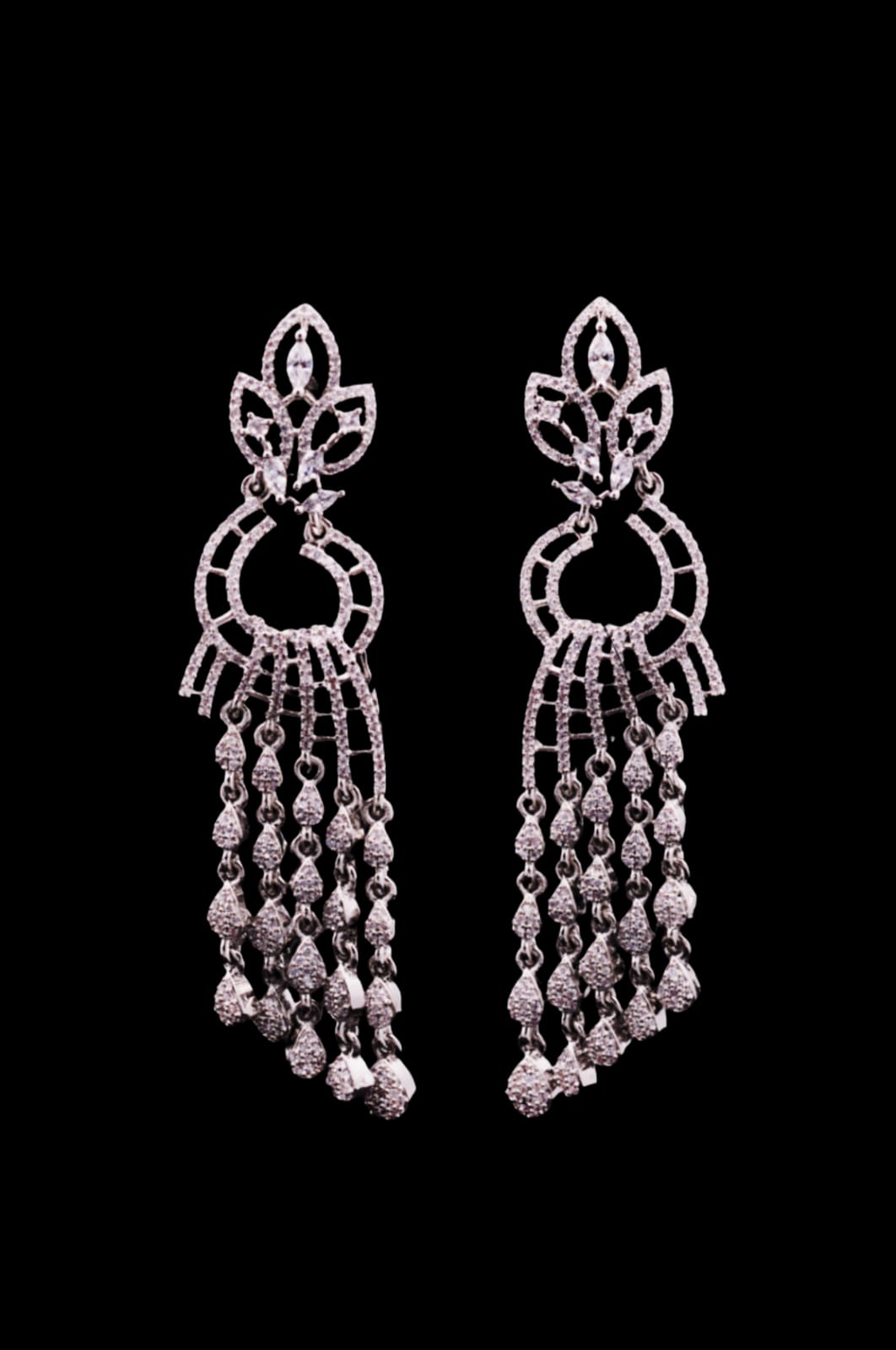 Celestial Cascade Diamond Chandelier Earrings