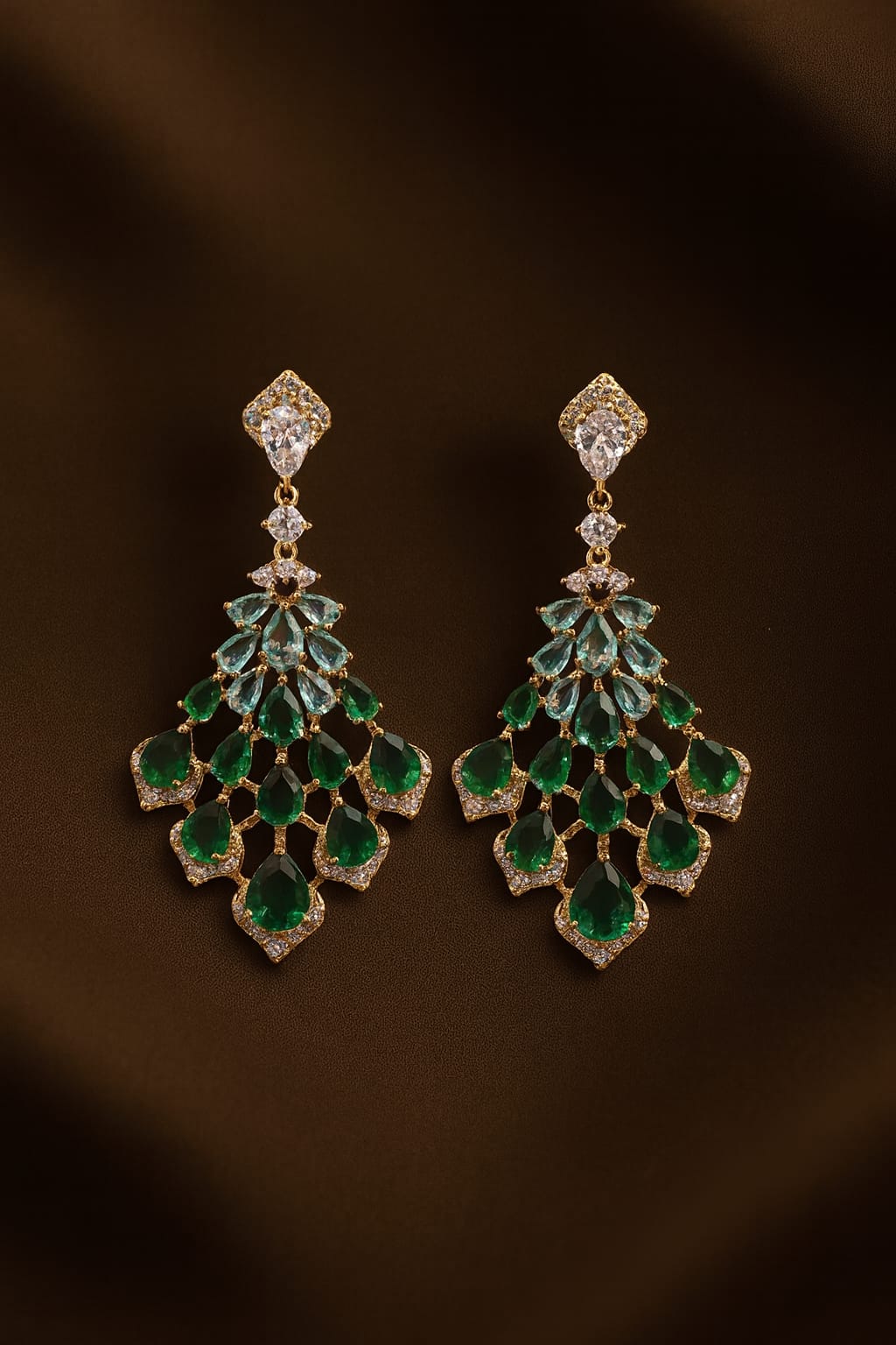 Emerald Cascade Earrings