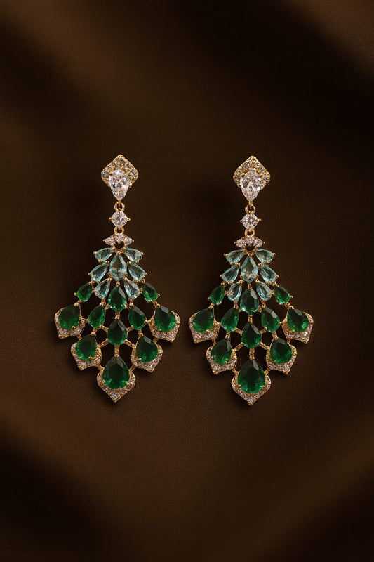 Emerald Cascade Earrings