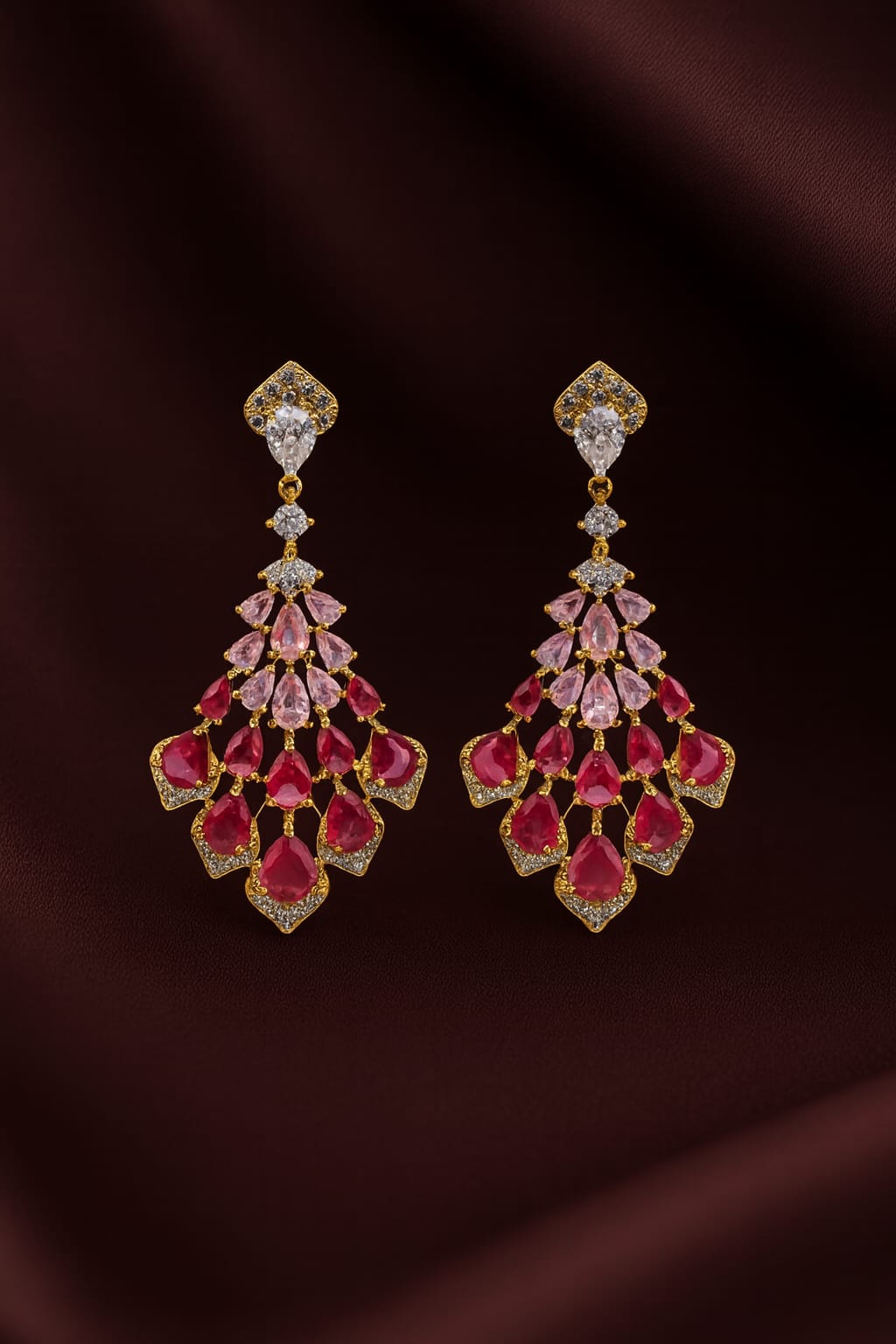 Rosé Cascade Earrings