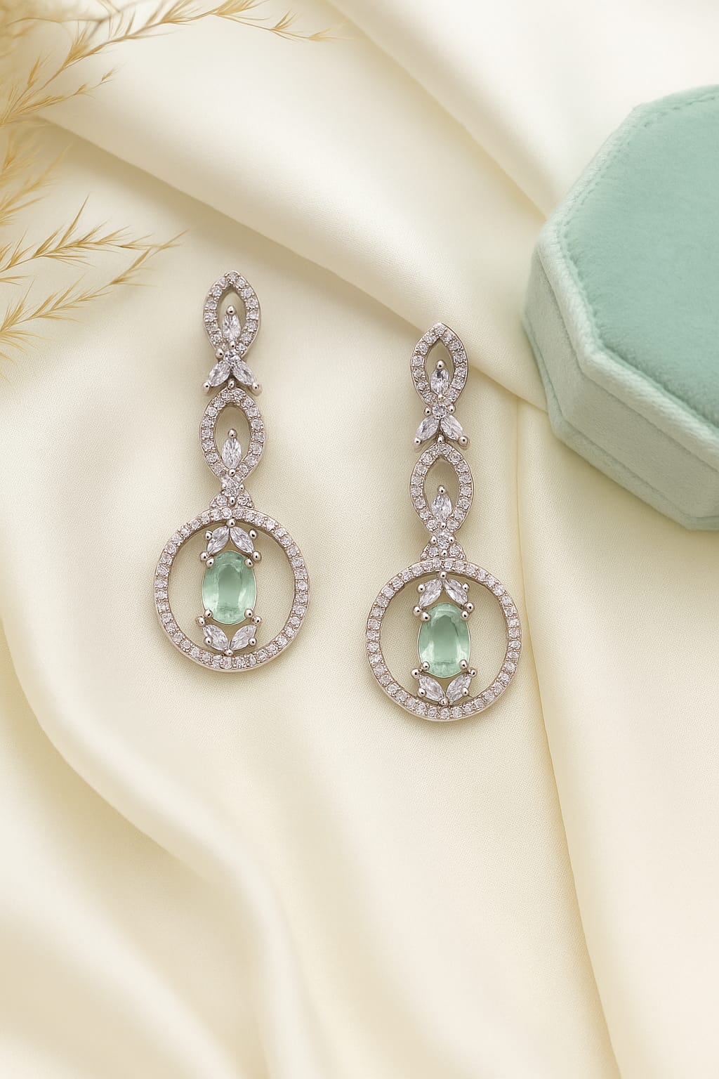 Ethereal Grace – Classic Diamond & Gemstone Earrings