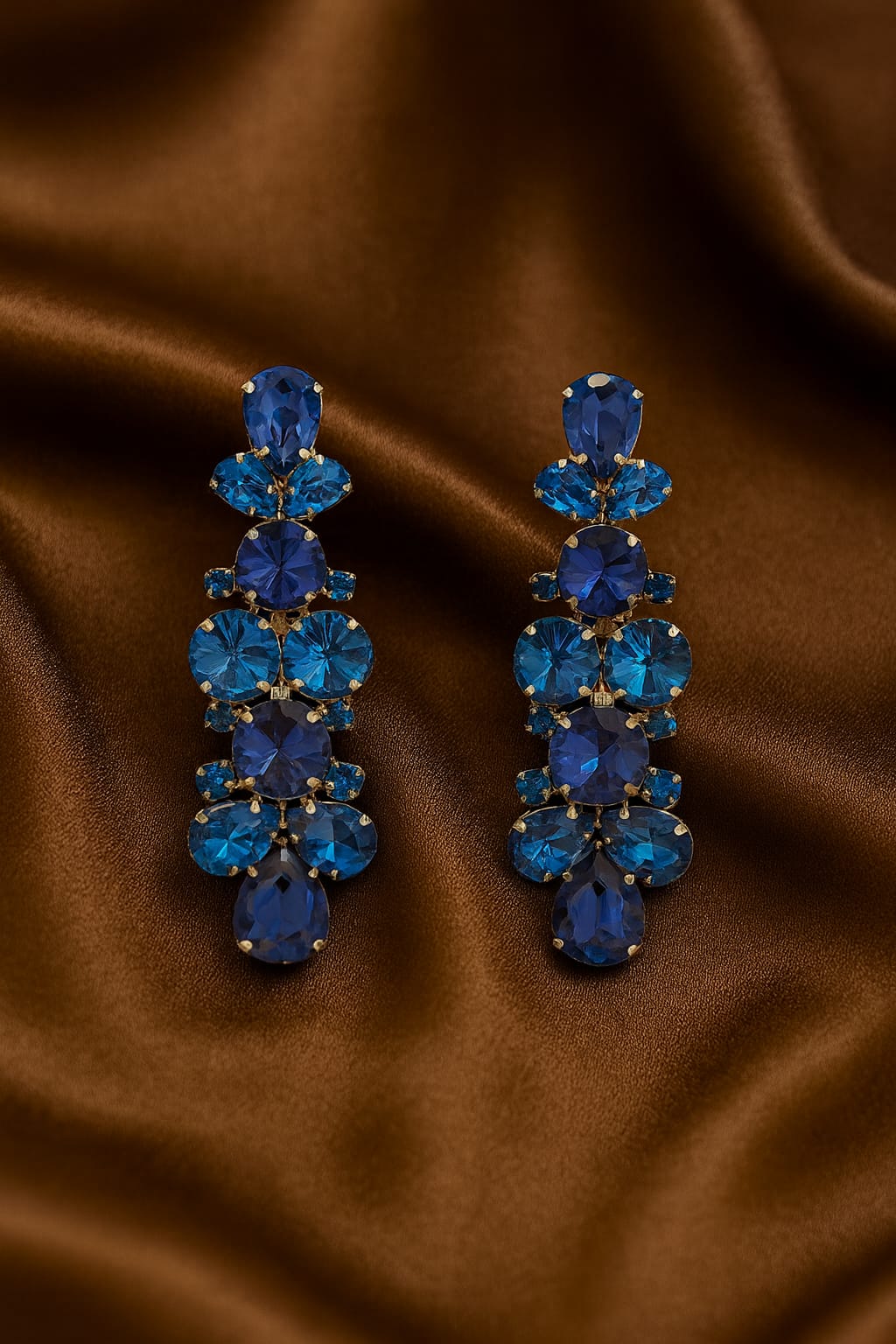 Royal Blue Cascade Earrings