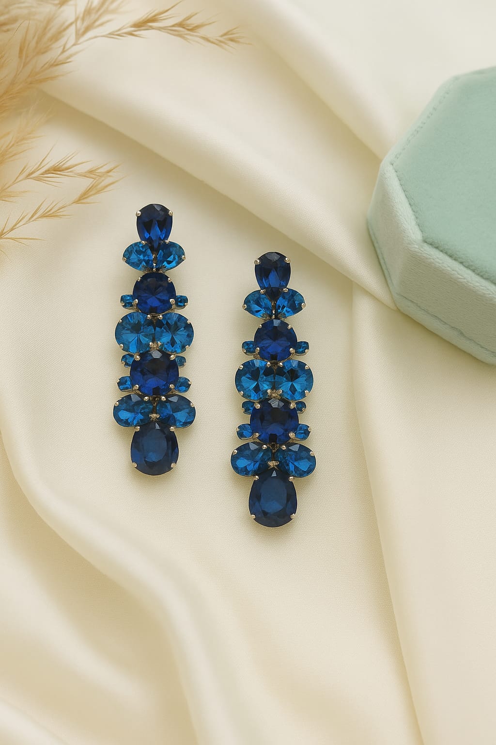 Royal Blue Cascade Earrings