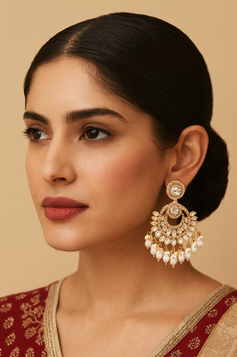 Pearl Crescent Earrings