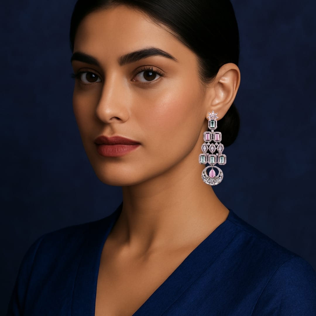 Enchanted Bloom – Pastel Gemstone Drop Earrings