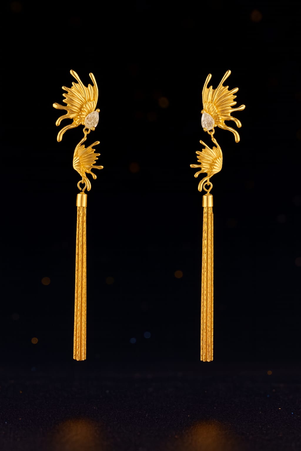 Golden Radiance Tassel Drops