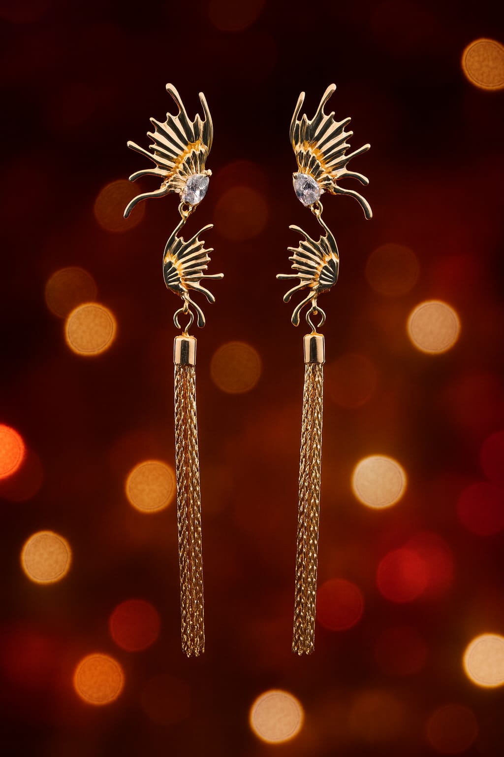 Golden Radiance Tassel Drops