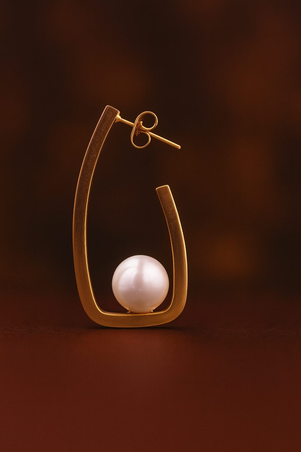 Golden Aura Pearl Hoops