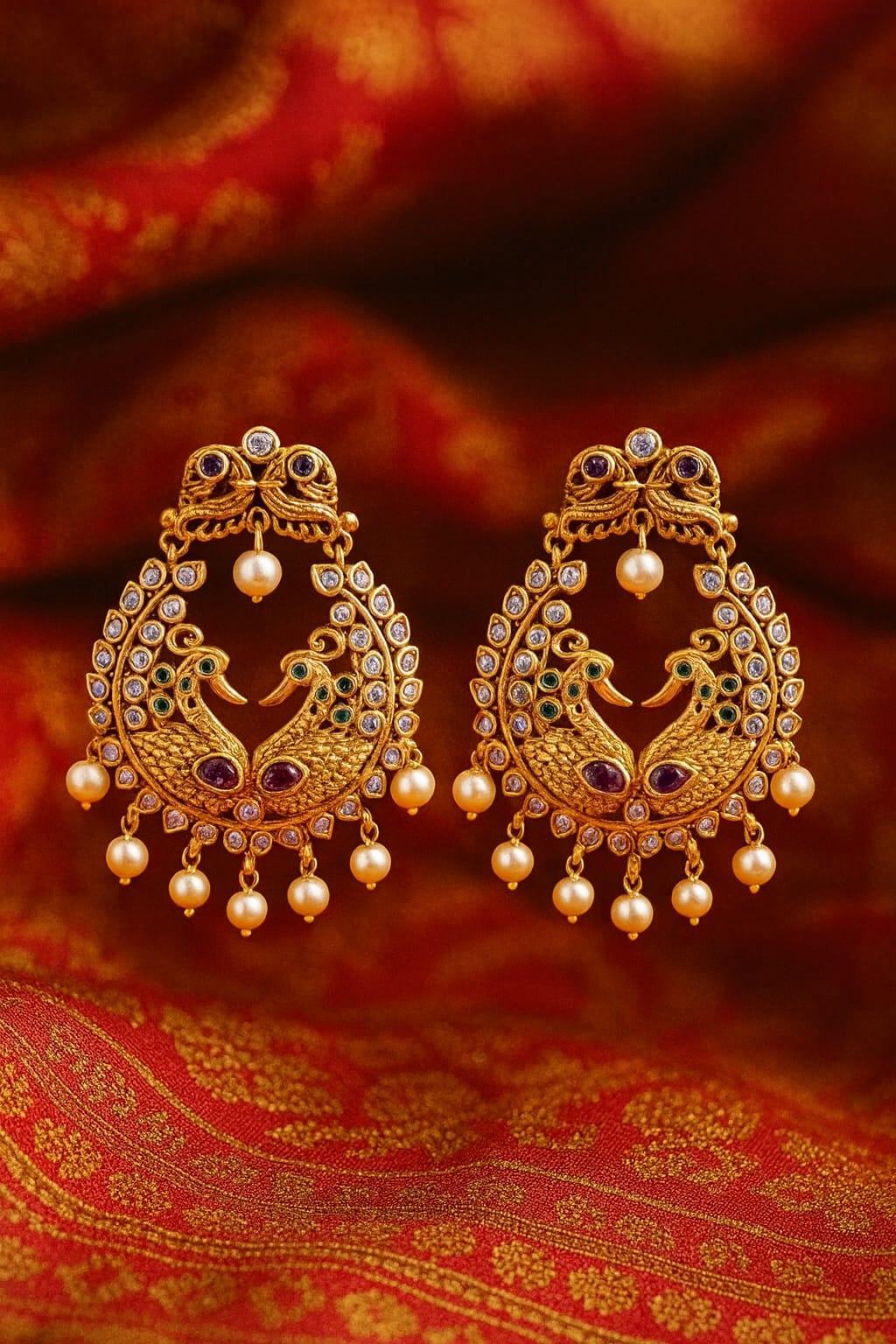 Rajasi Mayura Jhumkas