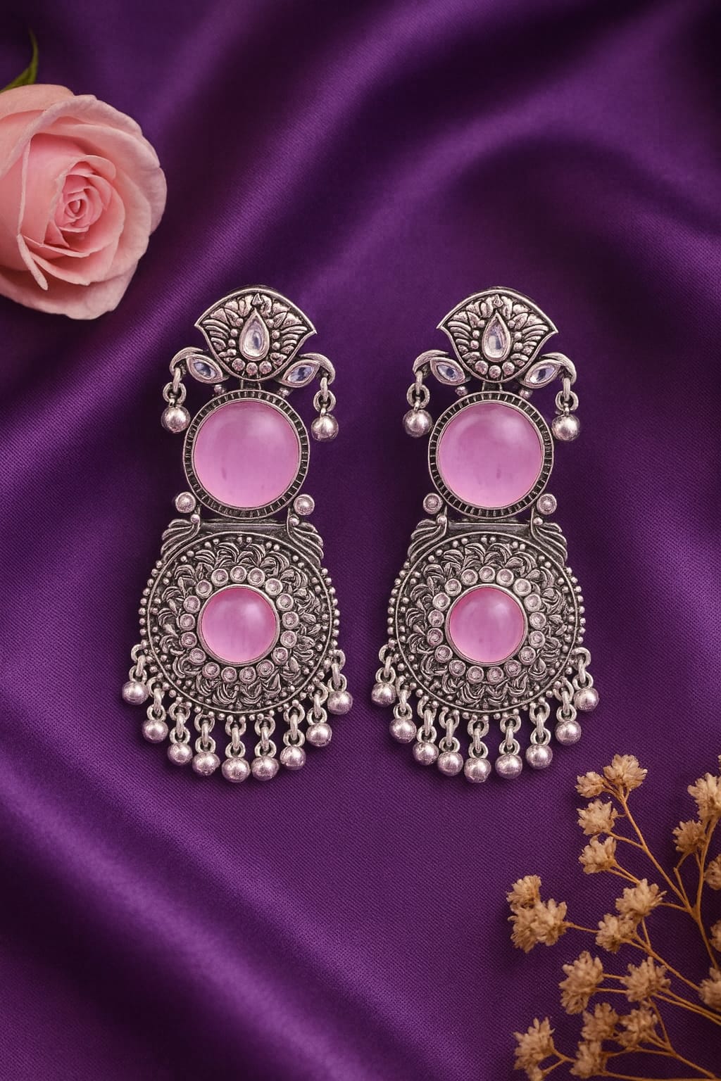 Gulbahar Silver Radiance Earrings