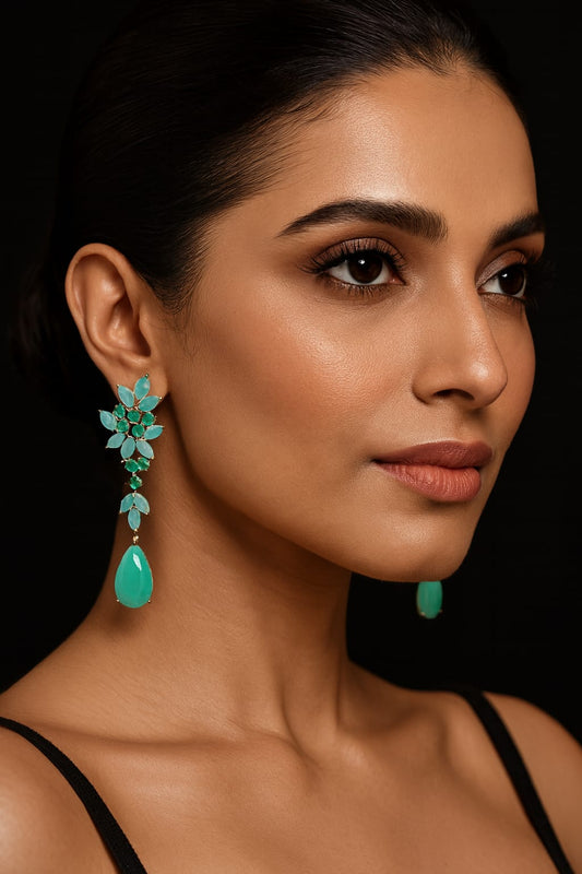 Aqua Royale Statement Earrings