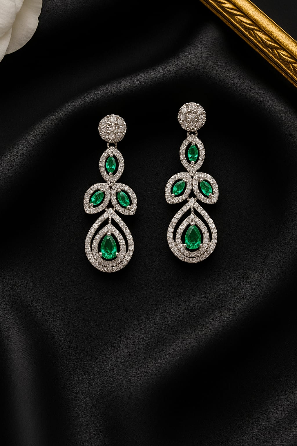 Emerald Gleam CZ Set