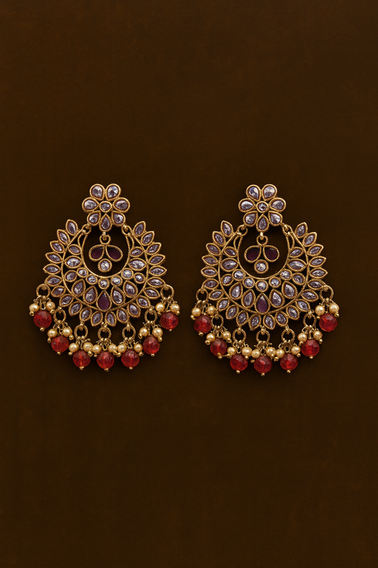 Royal Kundan Chandbali Earrings