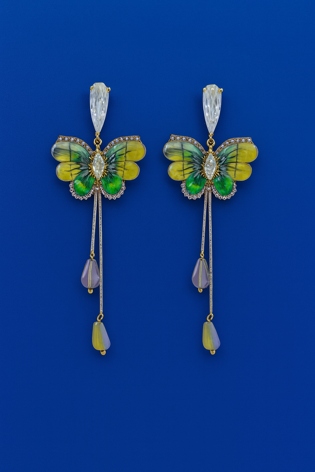 Handcrafted Butterfly Drop Earrings