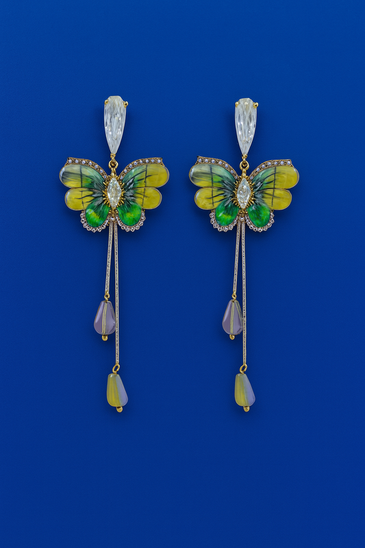 Handcrafted Butterfly Drop Earrings