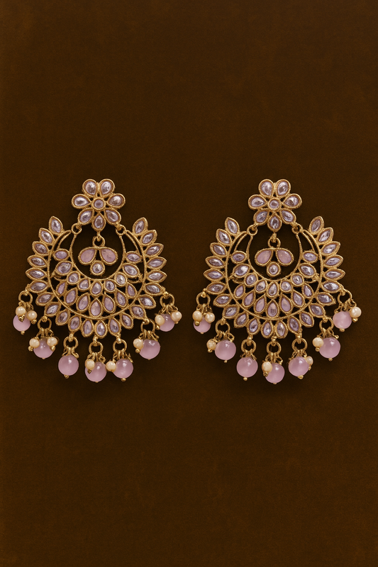 Royal Kundan Chandbali Earrings