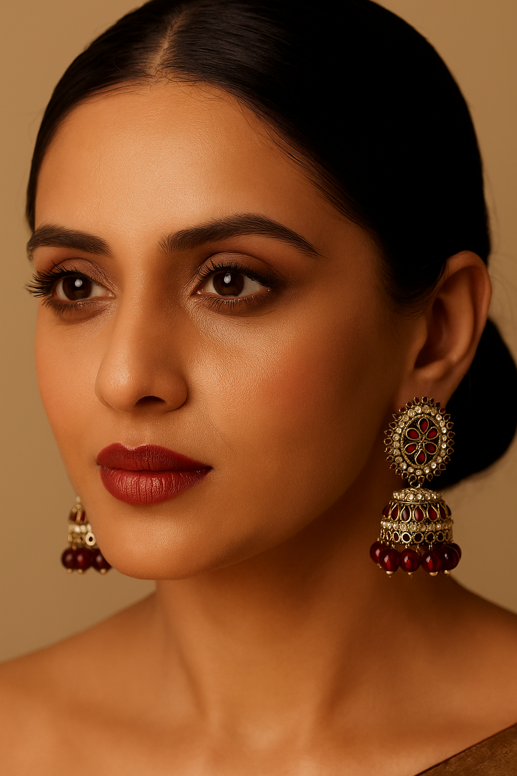 Royal Kundan Jhumka Earrings – Timeless Elegance