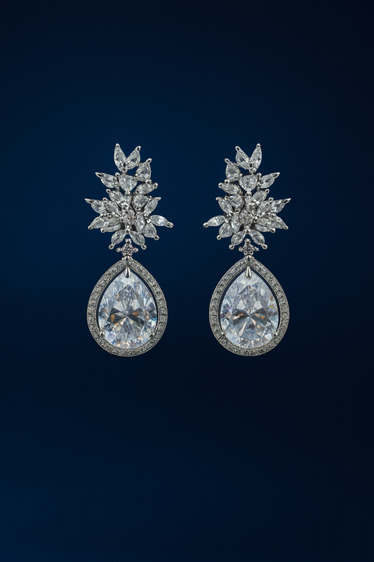 Royal Elegance Teardrop Crystal Earrings