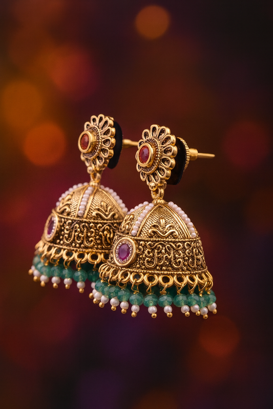 Regal Amara Temple Jhumkas
