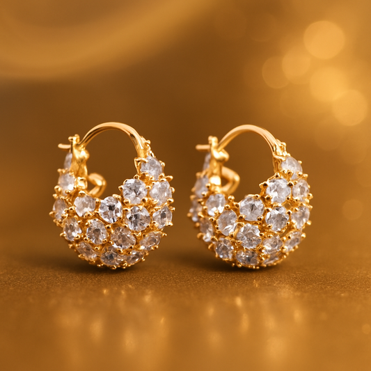 Elegant Kundan Hoop