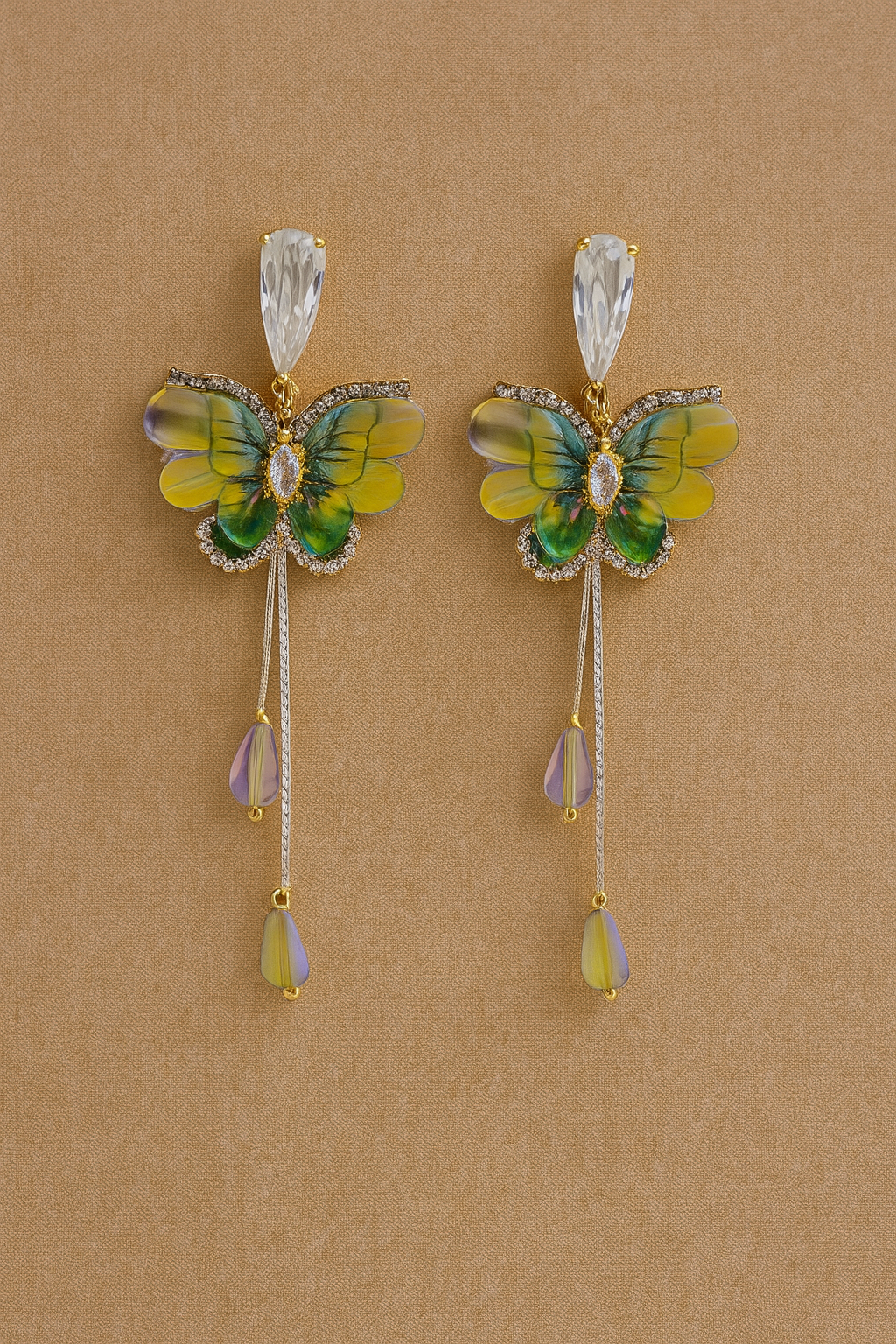 Handcrafted Butterfly Drop Earrings